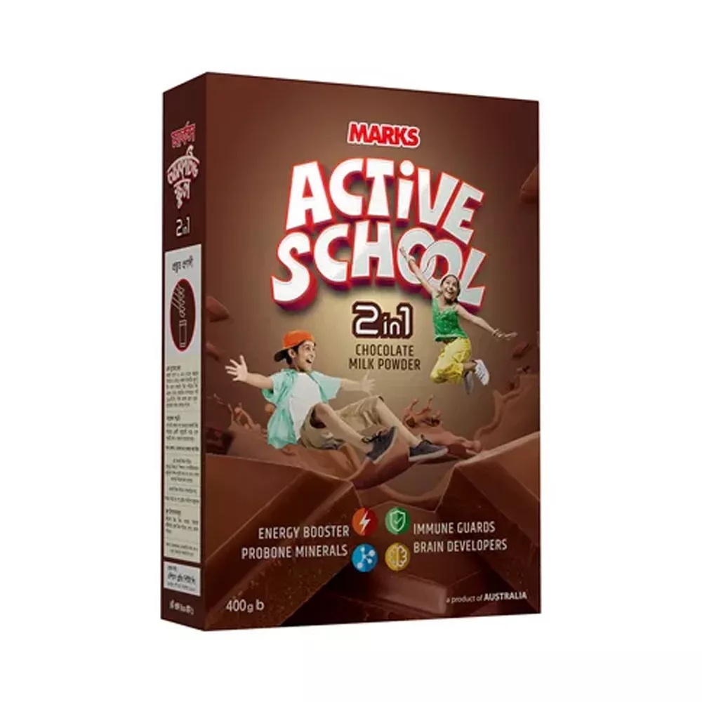 Marks Active School 2 in 1 Chocolate Milk Powder-400g